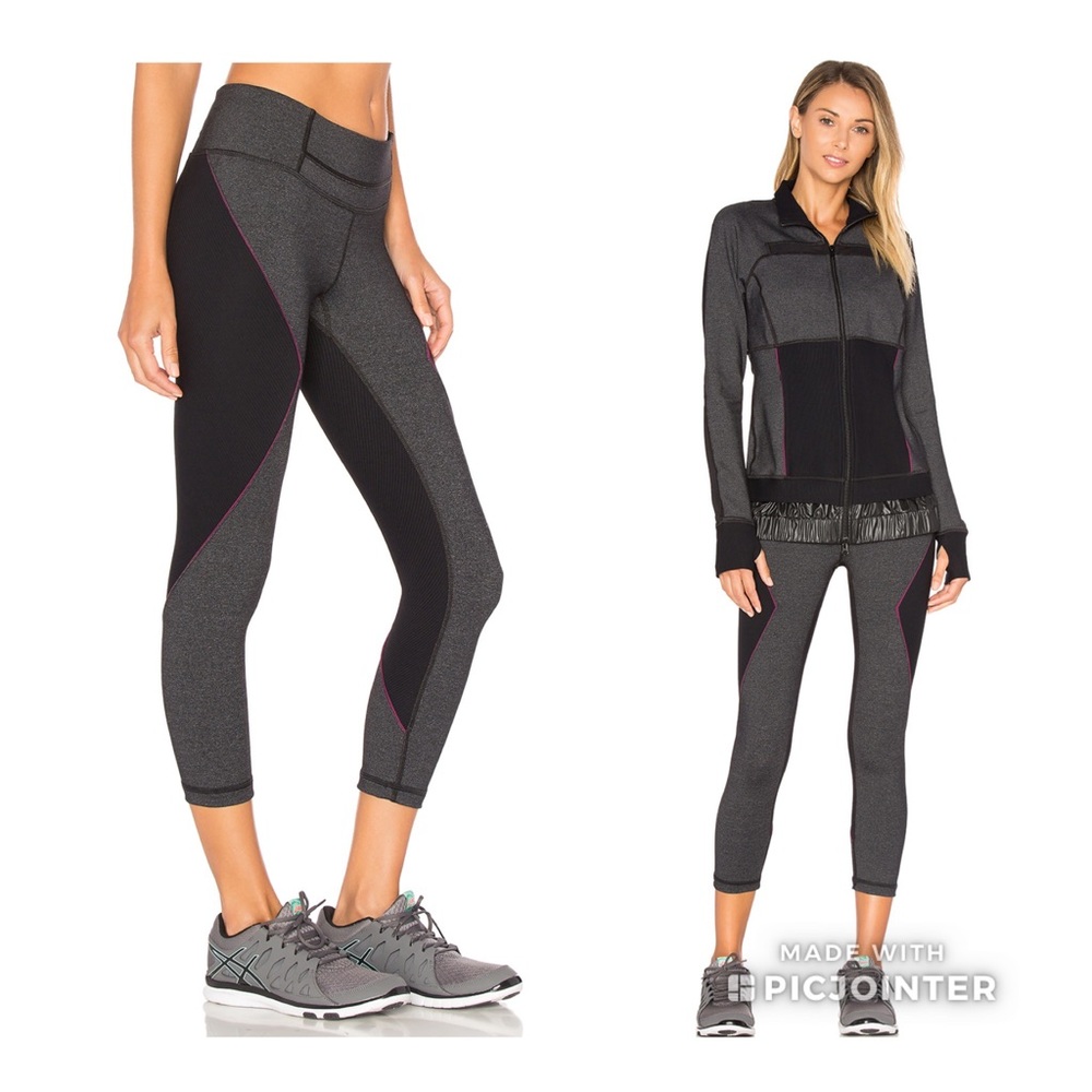 Foundation Capri Heather Charcoal Black Vimmia XS Legging Crop
